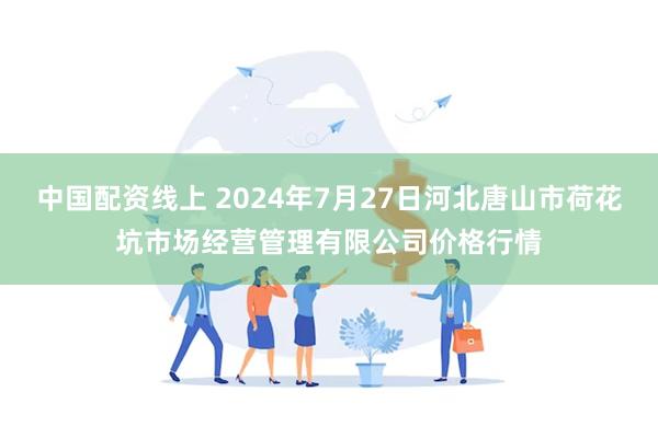 中国配资线上 2024年7月27日河北唐山市荷花坑市场经营管理有限公司价格行情