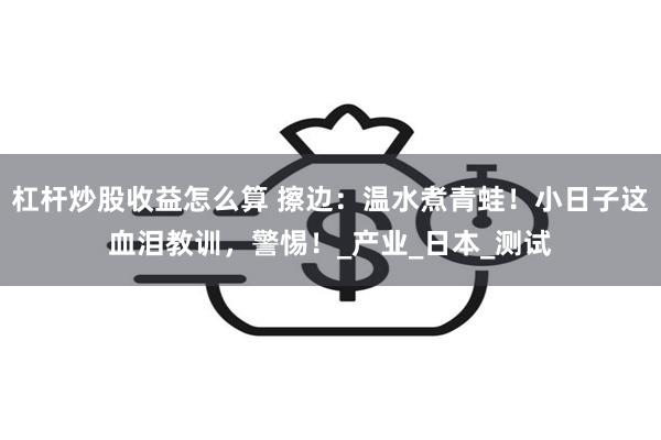 杠杆炒股收益怎么算 擦边：温水煮青蛙！小日子这血泪教训，警惕！_产业_日本_测试