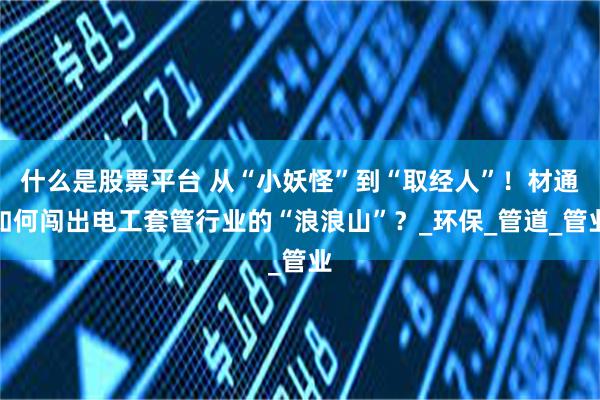 什么是股票平台 从“小妖怪”到“取经人”！材通如何闯出电工套管行业的“浪浪山”？_环保_管道_管业
