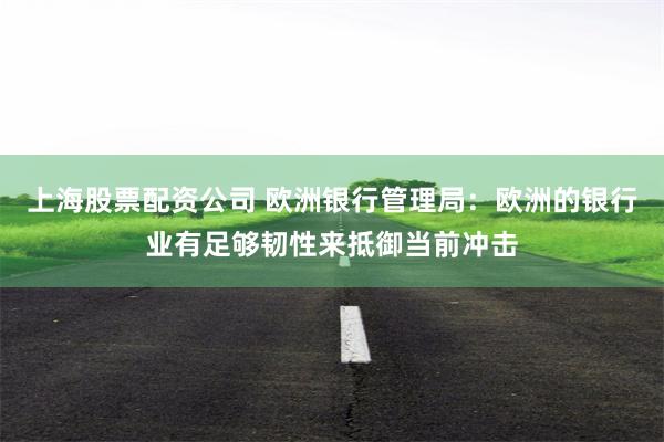 上海股票配资公司 欧洲银行管理局：欧洲的银行业有足够韧性来抵御当前冲击