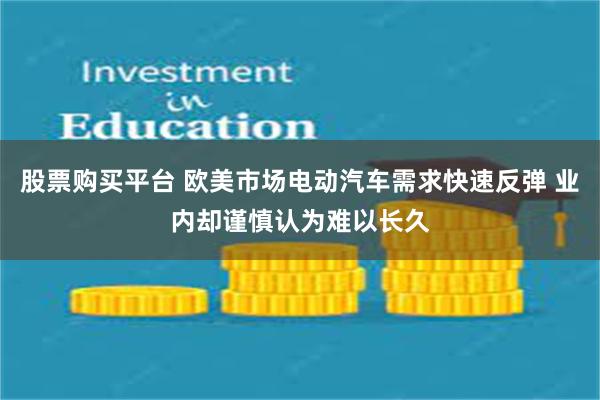 股票购买平台 欧美市场电动汽车需求快速反弹 业内却谨慎认为难以长久