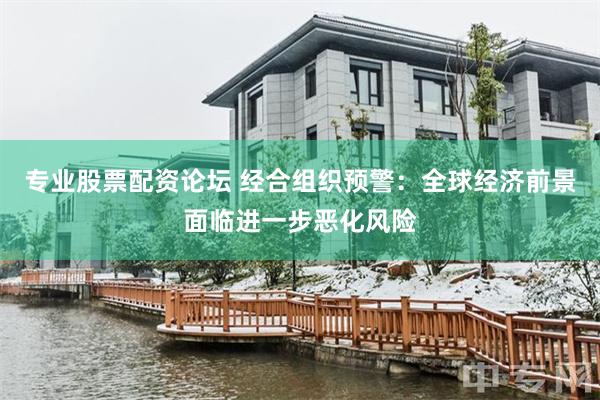 专业股票配资论坛 经合组织预警：全球经济前景面临进一步恶化风险