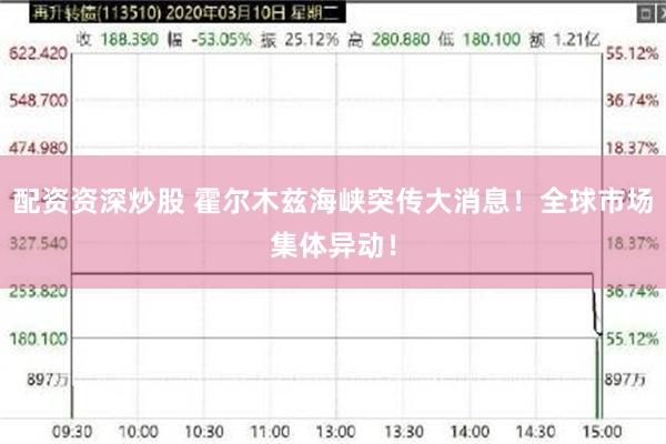 配资资深炒股 霍尔木兹海峡突传大消息!全球市场集体异动!