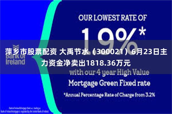 萍乡市股票配资 大禹节水（300021）6月23日主力资金净卖出1818.36万元