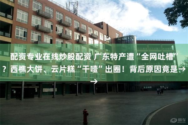 配资专业在线炒股配资 广东特产遭“全网吐槽”？西樵大饼、云片糕“干噎”出圈！背后原因竟是→