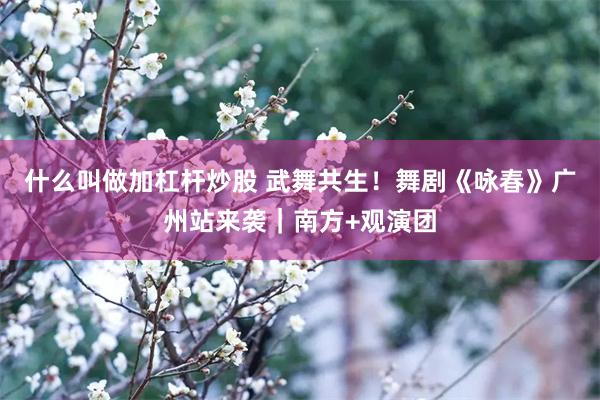 什么叫做加杠杆炒股 武舞共生！舞剧《咏春》广州站来袭｜南方+观演团