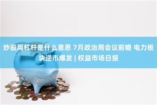 炒股用杠杆是什么意思 7月政治局会议前瞻 电力板块逆市爆发 | 权益市场日报