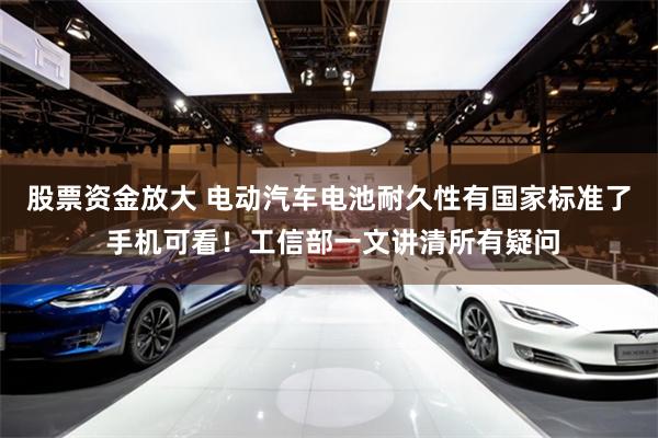 股票资金放大 电动汽车电池耐久性有国家标准了 手机可看！工信部一文讲清所有疑问