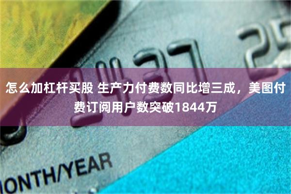 怎么加杠杆买股 生产力付费数同比增三成，美图付费订阅用户数突破1844万