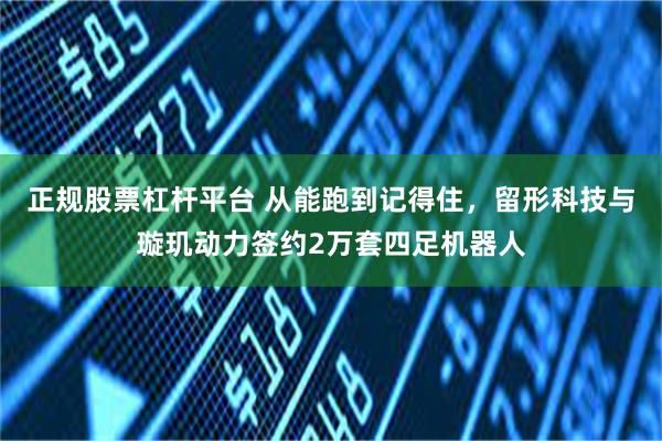 正规股票杠杆平台 从能跑到记得住，留形科技与璇玑动力签约2万套四足机器人