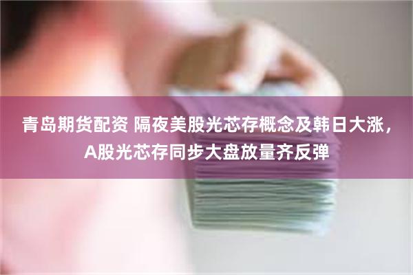 青岛期货配资 隔夜美股光芯存概念及韩日大涨,A股光芯存同步大盘放量齐反弹