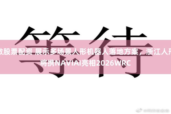 做股票配资 展示多场景人形机器人落地方案，浙江人形将携NAVIAI亮相2026WRC