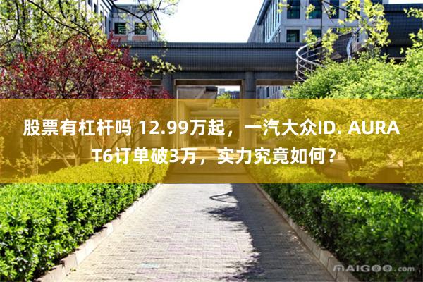 股票有杠杆吗 12.99万起，一汽大众ID. AURA T6订单破3万，实力究竟如何？